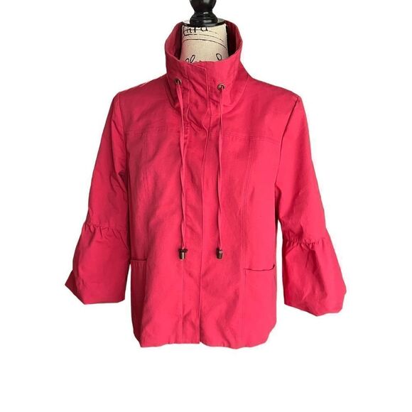 Charter Club Women’s Short Jacket with Bell Sleeves Terracotta Size Large - Picture 4 of 11
